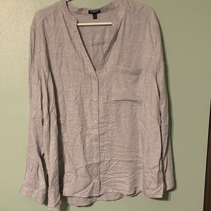Express Light Gray Casual Top